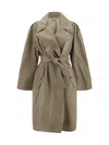 Acne Studios Women Trench Coat In Multicolor