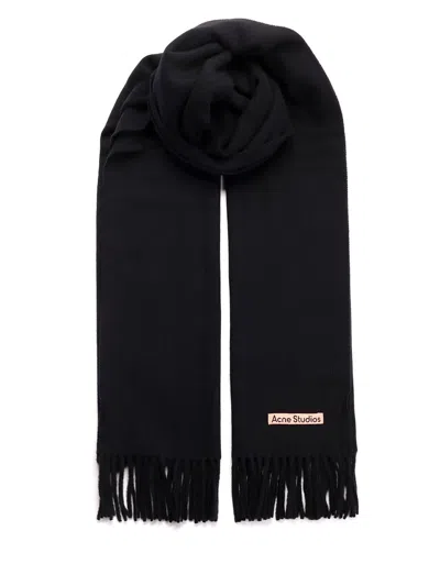 Acne Studios Women Wool Scarf In Black