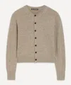 Acne Studios Crew Neck Wool Cardigan Knitwear Grey In Neutral