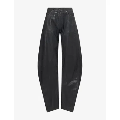 Acne Studios Womens 2006f Straight-leg Coated-denim Jeans Black
