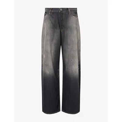 Acne Studios Womens 2023 Trafalgar Wide-leg Denim Jeans Black Trafalgar