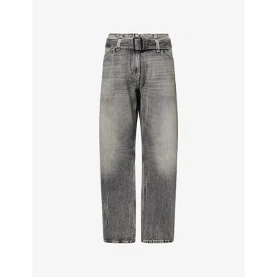 ACNE STUDIOS WOMENS ACNE STUDIOS BELTED WIDE-LEG DENIM JEANS