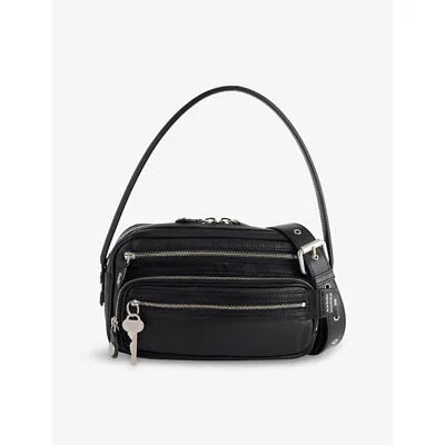 Acne Studios Womens Black Camero Party Leather Shoulder Bag