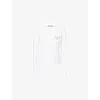 Acne Studios Logo-printed Distressed Cotton And Hemp-blend T-shirt In White
