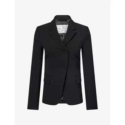 Acne Studios Womens  Fitted Wool-blend Suit Jacket In Black