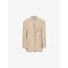 Acne Studios Womens  Jerry Fluid Single-breasted Woven Blazer In Camel Beige