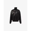 Acne Studios Womens  Lemmy Collared Leather Jacket In Black