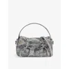 Acne Studios Womens Grey Multipocket Micro Leather Cross-body Bag In Grey