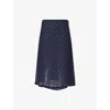 Acne Studios Midi Skirt In Navy White