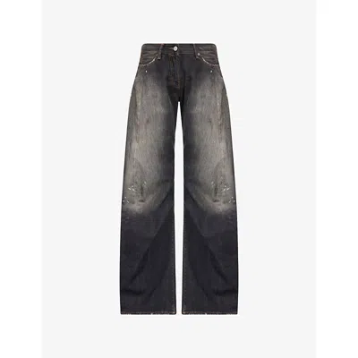 Acne Studios Womens Black 2006f Loose-fit Denim Jeans