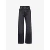 Acne Studios Womens Black 2022 Vintage Wide-leg Denim Jeans In Blue