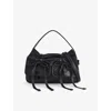 Acne Studios Womens Black Multi-pocket Micro Leather Cross-body Bag In Black
