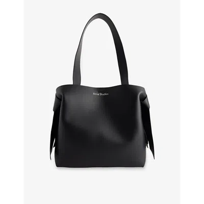 Acne Studios Womens  Musubi Medium Leather Shoulder Bag In Black