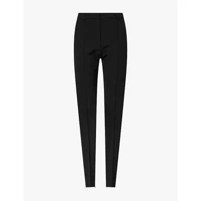 Acne Studios Womens Black Pelli Tapered-slim Twill Woven Trousers