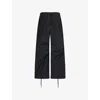 Acne Studios Womens Black Relaxed-fit Cotton-blend Trousers