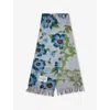Acne Studios Flower Scarf In Blue
