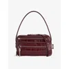 Acne Studios Womens Burgundy Camero Party Croc-effect Leather Shoulder Bag In Burgundy