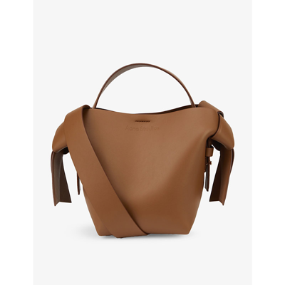 Acne Studios Womens Brown Musubi Mini Leather Shoulder Bag