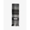 Acne Studios Fringed Scarf Scarves And Foulards Black