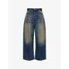 Acne Studios Womens Dark Blue 2023 Wide-leg Denim Jeans In Blue