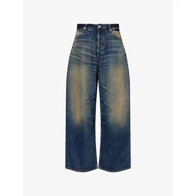 Acne Studios Womens Dark Blue 2023 Wide-leg Denim Jeans