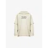 Acne Studios Womens Faded Beige Layered Relaxed-fit Cotton-jersey Hoodie Xs In Neutral