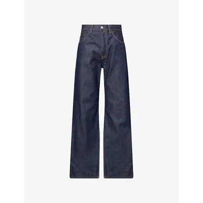 Acne Studios Womens Indigo Blue Regular-fit Straight-leg Denim Jeans