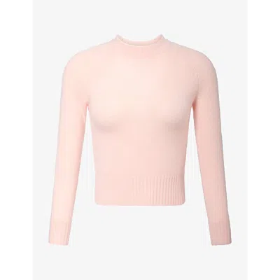 Acne Studios Womens Light Rose Pink Koyala Cashmere Knit Top