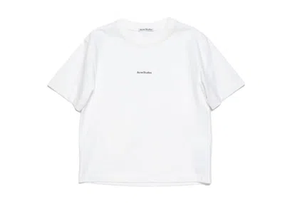 Pre-owned Acne Studios Womens Logo T-shirt In Optic White