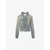 Acne Studios Short Jackets Hooded Faded Wash In Blue