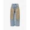 Acne Studios Baggy Jeans Mid Blue In Blue