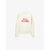 Acne Studios Womens Off White Fern Logo-print Cotton Sweatshirt In White