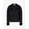 Acne Studios Owella Wool Blend Felt Bomber Jacket In Black