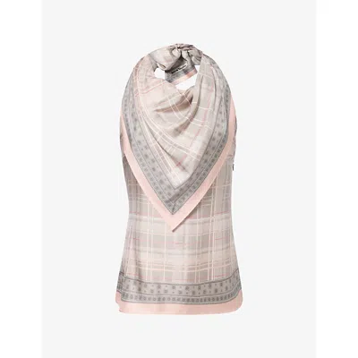 Acne Studios Womens Pink Satera Silk Scarf Top In Neutral