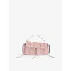 Acne Studios Womens  Multipocket Lux Leather Shoulder Bag In Powder Pink