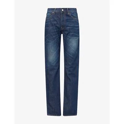 Acne Studios Womens Regular-fit Straight-leg Denim Jeans Dark Blue