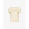 Acne Studios Womens Sand Beige Logo Short-sleeve Cotton-jersey T-shirt Xs