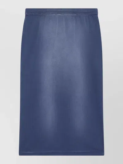 Acne Studios Womens Skirt Elastic Waistband Midi Style In Blue