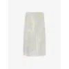 Acne Studios Iranee Floral Georgette Skirt In Gray