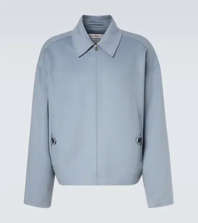 Acne Studios Wool And Cashmere Jacket In Blue