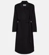 Acne Studios Wool And Cashmere Wrap Coat In Black