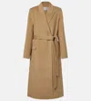 Acne Studios Wool And Cashmere Wrap Coat In Neutral