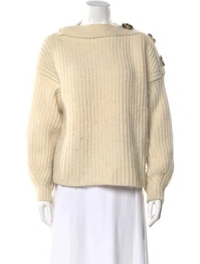 Pre-owned Acne Studios Wool Bateau Neckline Sweater In Neutrals