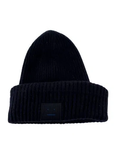 Pre-owned Acne Studios Wool Beanie Hat In Blue
