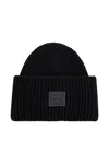 Acne Studios Wool Beanie With Logo In Brown