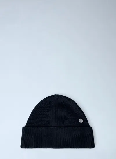 Acne Studios Wool Beanie With Rivet In Black