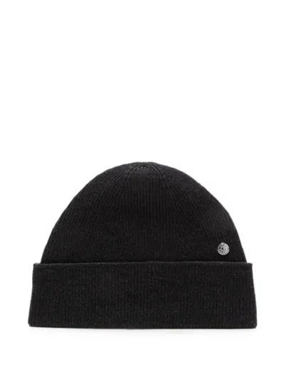 Acne Studios Wool Beanie With Rivet In Black