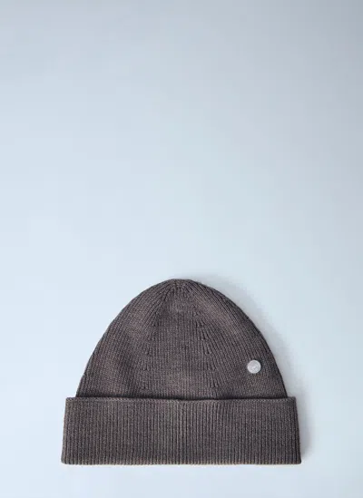 Acne Studios Wool Beanie With Rivet In Gold