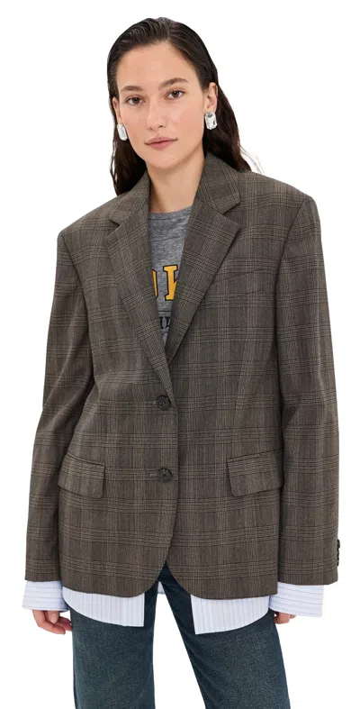 Acne Studios Wool Blend Blazer Brown/black