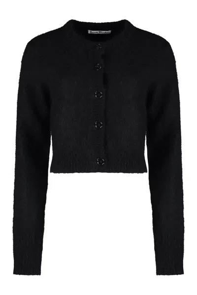 Acne Studios Wool-blend Cardigan In Black